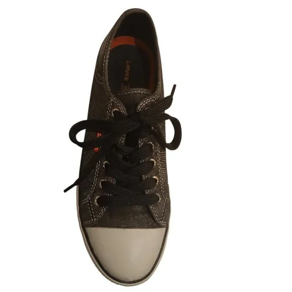 LEVI'S "Comfort" Gray & Black Canvas Sneakers Size 8 - NWOT - Picture 10 of 14